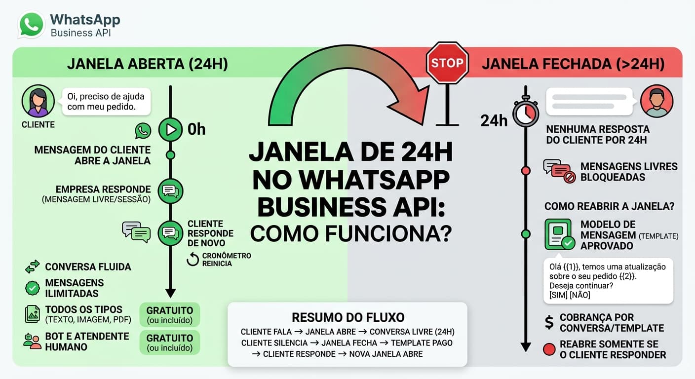 Janela de 24h no WhatsApp Business API: como funciona?